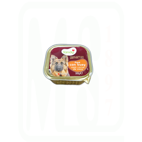 COMIDA PERROS TARRINA 300GR BUEY----TANDY